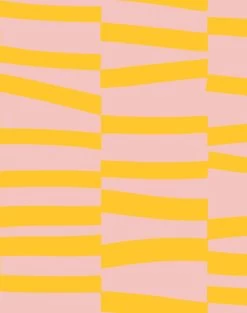 'Canals' Wallpaper By Clare V. - Gold /Pink