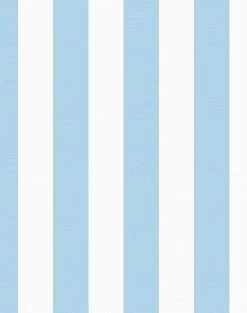 'Candy Stripe' Wallpaper By Wallshoppe - Baby Blue