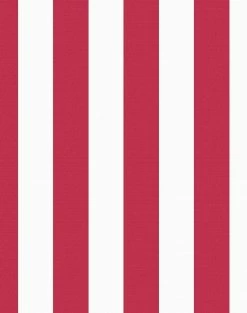 'Candy Stripe' Wallpaper By Wallshoppe - Red