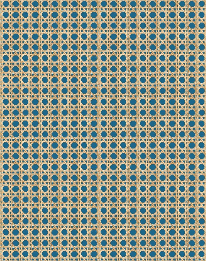 'Faux Caning' Wallpaper By Wallshoppe - Cadet Blue 3 'Faux Caning' Wallpaper By Wallshoppe - Cadet Blue