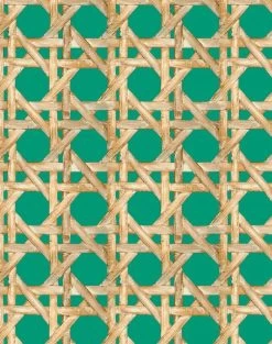 'Faux Caning' Wallpaper By Wallshoppe - Emerald 8 'Faux Caning' Wallpaper By Wallshoppe - Emerald -Wall Decoration Store Caning Emerald detail b7508c8b e398 468e a16f 914f452c8687