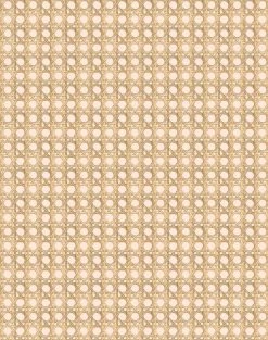 'Faux Caning' Wallpaper By Wallshoppe - Peach