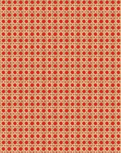 'Faux Caning' Wallpaper By Wallshoppe - Red