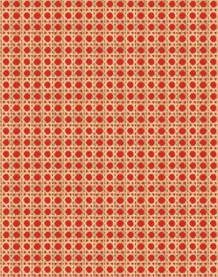'Faux Caning' Wallpaper By Wallshoppe - Red -Wall Decoration Store Caning Red design e1866f13 a41f 4a98 b40f 87bb5c226c77