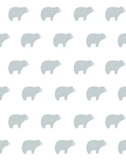 'Chubby Bear' Wallpaper By Tea Collection - Elephant