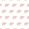 'Chubby Bear' Wallpaper By Tea Collection - Pink