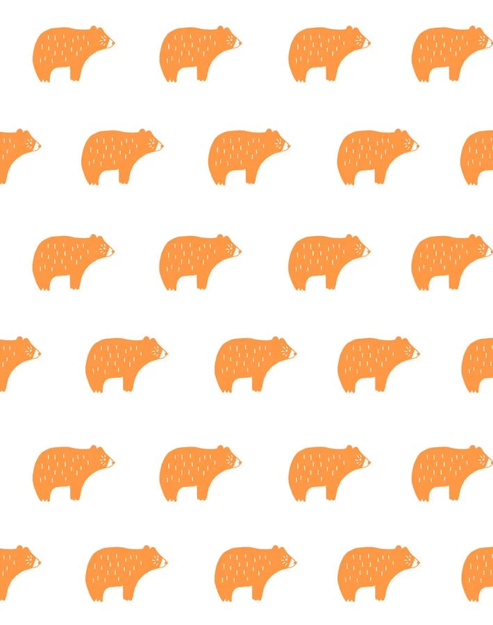 'Chubby Bear' Wallpaper By Tea Collection - Pushpop 3 'Chubby Bear' Wallpaper By Tea Collection - Pushpop