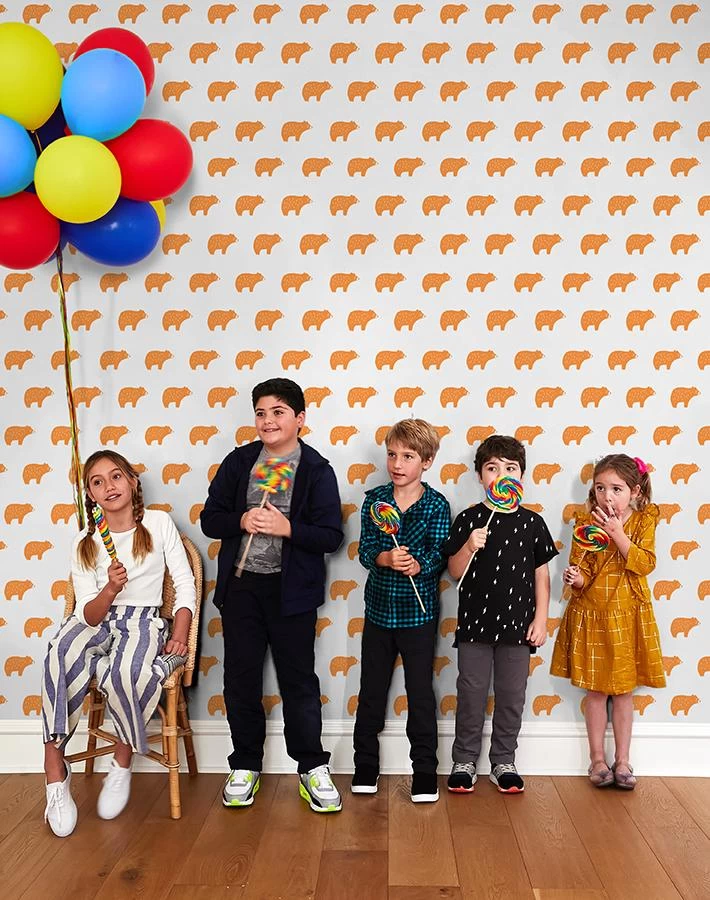 'Chubby Bear' Wallpaper By Tea Collection - Pushpop 4 'Chubby Bear' Wallpaper By Tea Collection - Pushpop - Image 2