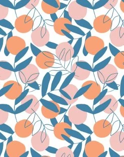 'Citrus' Wallpaper By Tea Collection - Coral