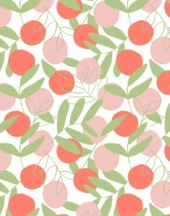 'Citrus' Wallpaper By Tea Collection - Persimmon
