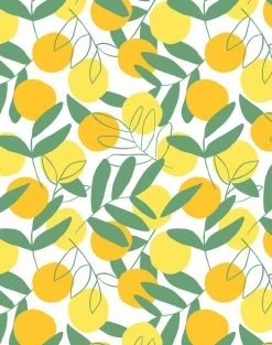 'Citrus' Wallpaper By Tea Collection - Yellow