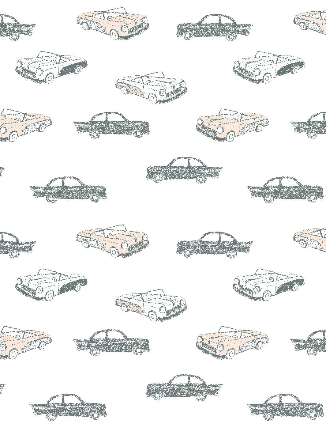 'Classic Cars' Wallpaper By Tea Collection - Peach 3 'Classic Cars' Wallpaper By Tea Collection - Peach