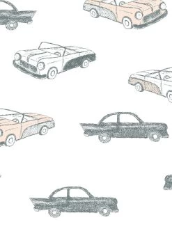 'Classic Cars' Wallpaper By Tea Collection - Peach 7 'Classic Cars' Wallpaper By Tea Collection - Peach -Wall Decoration Store Classic Cars by Tea Collection Peach Detail