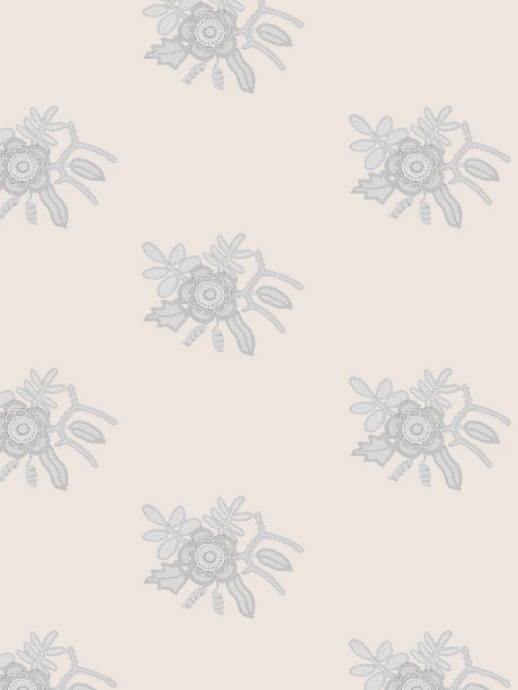 'Crochet Lace Flowers' Wallpaper By Lingua Franca - Cream 4 'Crochet Lace Flowers' Wallpaper By Lingua Franca - Cream - Image 2