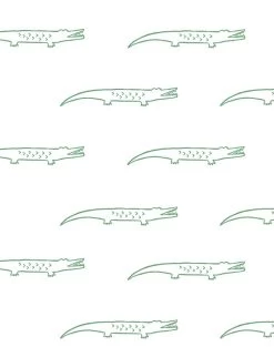 'Crocodile' Wallpaper By Tea Collection - Green