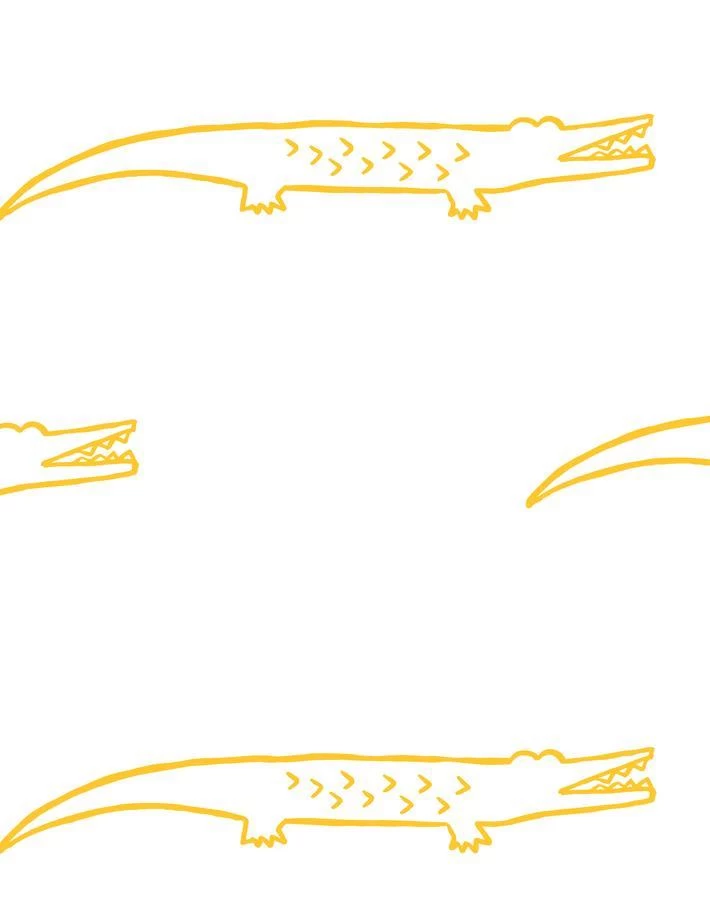 'Crocodile' Wallpaper By Tea Collection - Marigold 5 'Crocodile' Wallpaper By Tea Collection - Marigold - Image 3