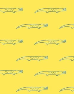 'Crocodile' Wallpaper By Tea Collection - Yellow