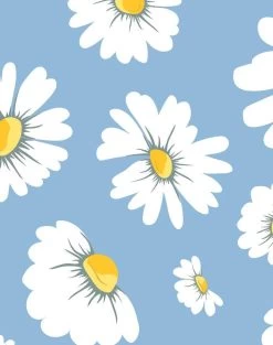 'Daisy Bloom' Wallpaper By Wallshoppe - Cornflower -Wall Decoration Store DaisyBloom Cornflower detail 74abc42d 302b 494b 8558 ebc1e37e8b56