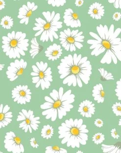'Daisy Bloom' Wallpaper By Wallshoppe - Green -Wall Decoration Store DaisyBloom Green design cb8b5f84 cc4b 4be7 a55c 81fbec83ba10