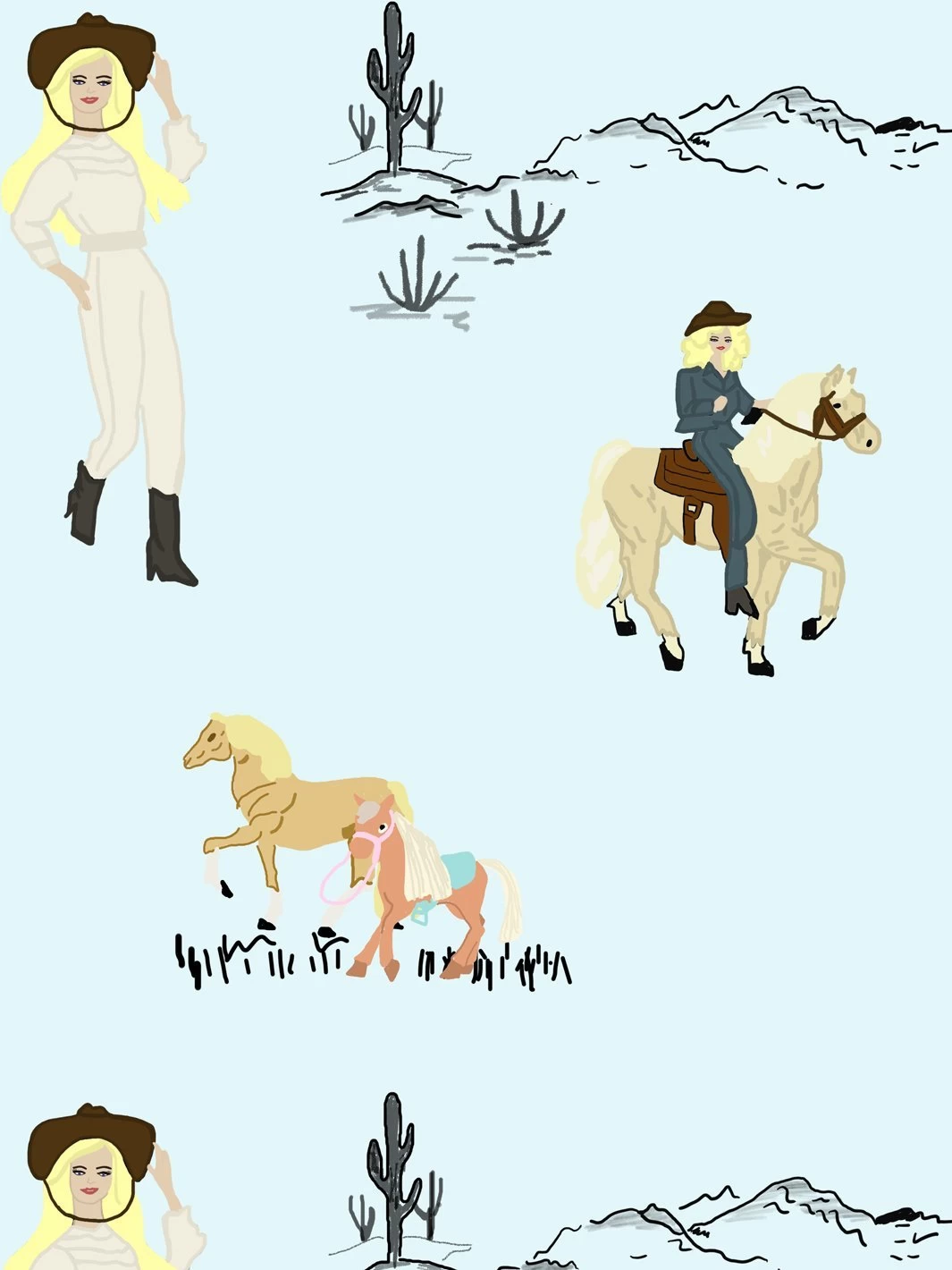 'Dallas Barbie™' Wallpaper By Barbie™ - Sky 5 'Dallas Barbie™' Wallpaper By Barbie™ - Sky - Image 3