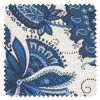 'Fabric By The Yard - Darling Nikki - Natural On Linen -Wall Decoration Store Darling Nikki Blue Linen Detail