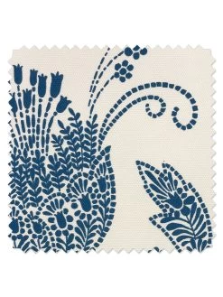'Fabric By The Yard - Dear Prudence - Cadet Blue On Hopsack