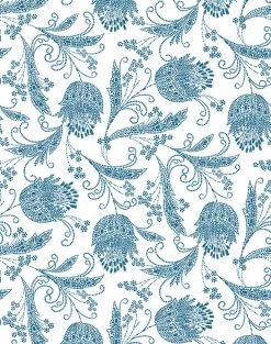 'Dear Prudence' Wallpaper By Wallshoppe - Cadet Blue