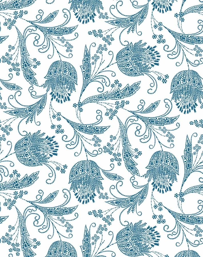 'Dear Prudence' Wallpaper By Wallshoppe - Cadet Blue 3 'Dear Prudence' Wallpaper By Wallshoppe - Cadet Blue
