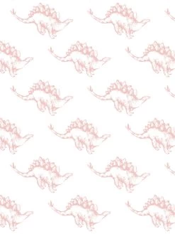 'Dinos' Wallpaper By Tea Collection - Pink