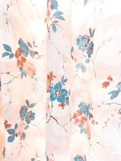 'Fabric By The Yard - Dora Chintz - Pink + Blue On Linen 13 'Fabric By The Yard - Dora Chintz - Pink + Blue On Linen -Wall Decoration Store Dora RS