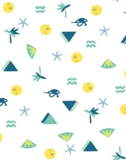 'Egyptian Icons' Wallpaper By Tea Collection - Green