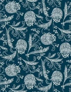 'Eleanor Rigby' Wallpaper By Wallshoppe - Indigo -Wall Decoration Store EleanorRigby Indigo 612602f1 ef97 408c 8bf3 264c934a4846