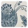 'Fabric By The Yard - Dear Prudence - Cadet Blue On Linen -Wall Decoration Store Eleanor Rigby Blue on Linen Detail