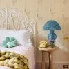 'Embroidered Birdcages' Wallpaper By Lingua Franca - Cream