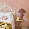 'Embroidered Birdcages' Wallpaper By Lingua Franca - Pink -Wall Decoration Store Embroidered Birdcages Pink RS