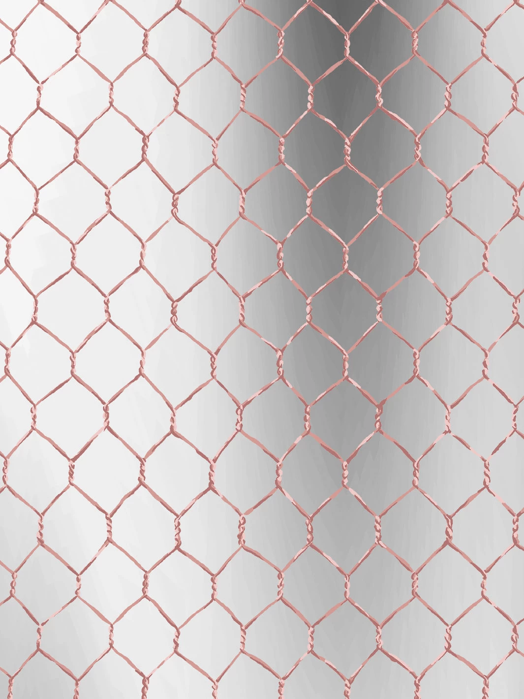 'Evelyn's Chicken Wire' Shiny Silver Wallpaper By Sarah Jessica Parker - Bleecker Blush On Mirror 5 'Evelyn's Chicken Wire' Shiny Silver Wallpaper By Sarah Jessica Parker - Bleecker Blush On Mirror - Image 3