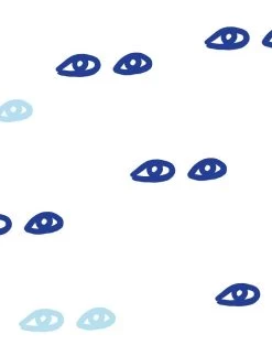 'Eyes' Wallpaper By Clare V. - Blue -Wall Decoration Store Eyes Blue product c58c8be7 c314 4ff6 90af 38b6acc80dcc