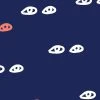 'Eyes' Wallpaper By Clare V. - Navy