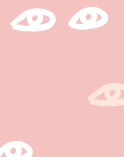 'Eyes' Wallpaper By Clare V. - Pink -Wall Decoration Store Eyes Pink detail 1c1ae452 1dcd 404c b55b e8483f0652fe