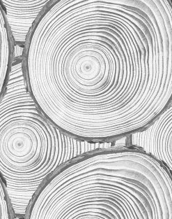 'Faux Bois' Wallpaper By Nathan Turner - Grey