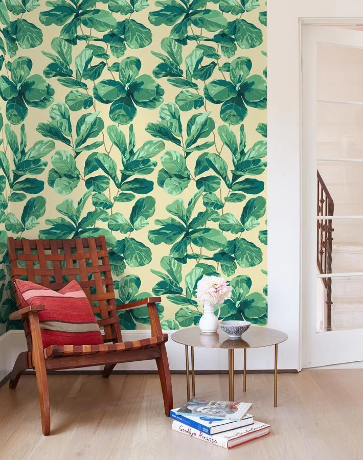 'Fiddle Fig' Wallpaper By Nathan Turner - Beige 4 'Fiddle Fig' Wallpaper By Nathan Turner - Beige - Image 2