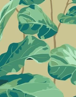 'Fiddle Fig' Wallpaper By Nathan Turner - Bamboo -Wall Decoration Store FiddleFig bamboodetail f15801cc a7d7 4d7f a4db dfb36b16ed32