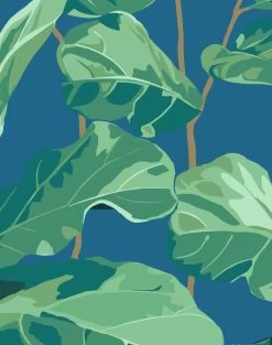 'Fiddle Fig' Wallpaper By Nathan Turner - Cadet Blue -Wall Decoration Store FiddleFig cadetblue.detail bac43b57 f56b 481d 9ff7 a8db22eecead