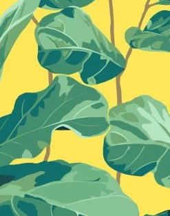 'Fiddle Fig' Wallpaper By Nathan Turner - Daffodil -Wall Decoration Store FiddleFig daffodil.detail 8973900a 3737 42ae a2a1 3383363e596f