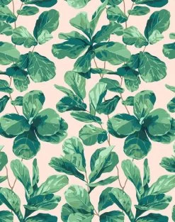 'Fiddle Fig' Wallpaper By Nathan Turner - Peach -Wall Decoration Store FiddleFig peachWEB b71d886d 00e5 4699 9316 dcf59e9f7cc1