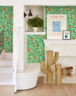 'Orange Crush' Wallpaper By Nathan Turner - Green -Wall Decoration Store Fireplace Orange green 76828580 7dac 4a02 a519 1c4875412c77