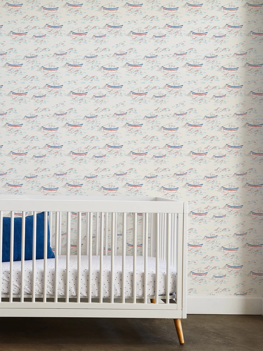 'Fishing Boats' Wallpaper By Tea Collection - Ivory 4 'Fishing Boats' Wallpaper By Tea Collection - Ivory - Image 2