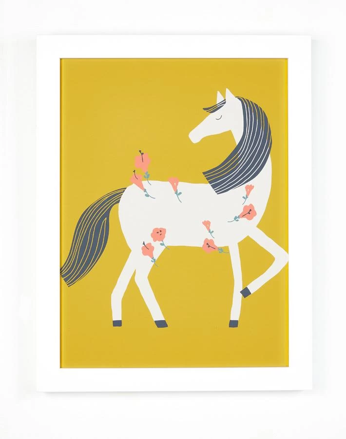'Flowered Horse' Framed Art By Tea Collection 3 'Flowered Horse' Framed Art By Tea Collection