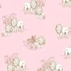 'Foliage Lions' Wallpaper By Tea Collection - Ballet Slipper
