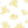 'Foliage Lions' Wallpaper By Tea Collection - Marigold